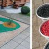 Barevný štěrk v krajinném designu webu